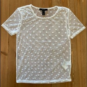 FOREVER 21 - Mesh Dot Top